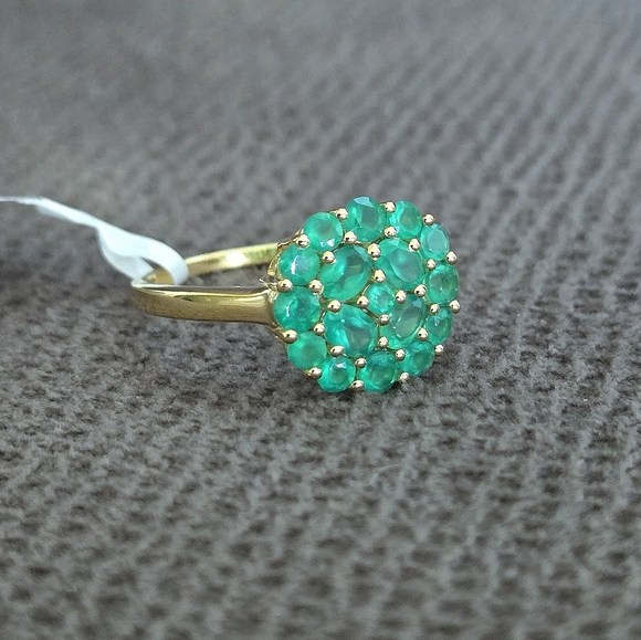 Shivam Jewelry - Shivam Green💚 Onyx Floral🌸 Cluster Ring💍 - NWT